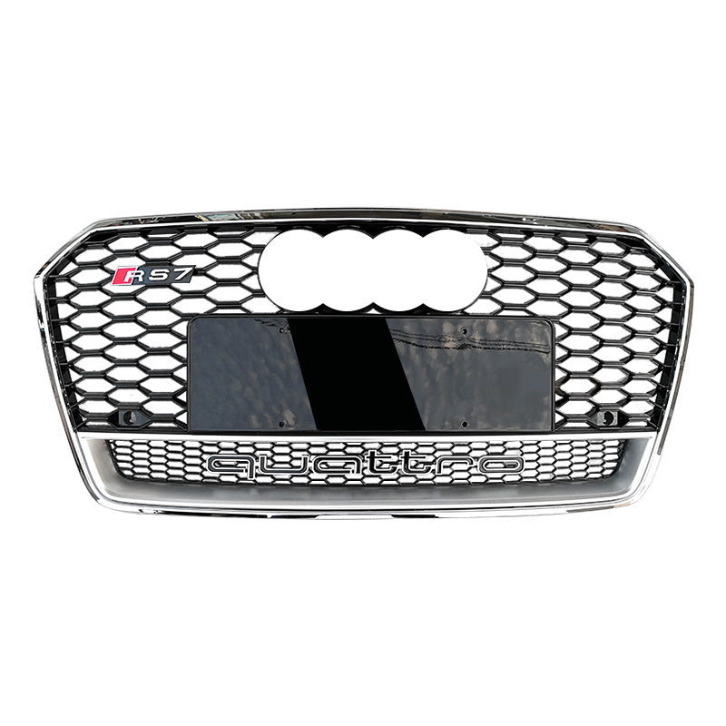 2016-2018 For Audi A7 S7 C7.5 RS7 Style Honeycomb Grille With Lower Mesh