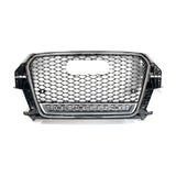 2013-2015 For Audi Q3 SQ3 8U RSQ3 Style Honeycomb Grille WIth Lower Mesh