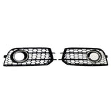 2011-2015 For Audi A1 S1 8X Front Bumper Down Grille Honeycomb Style Honeycomb Fog Light Grilles