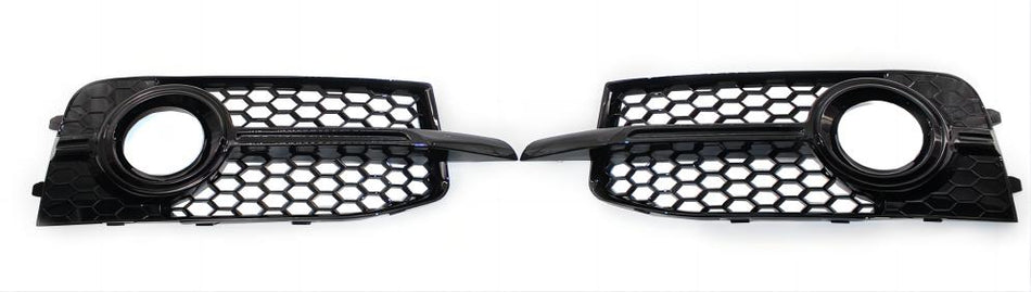 2011-2015 For Audi A1 S1 8X Front Bumper Down Grille Honeycomb Style Honeycomb Fog Light Grilles