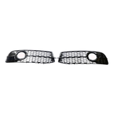2009-2011 For Audi A6 S6 C6 Front Bumper Down Grille Honeycomb Style Fog Light Grilles