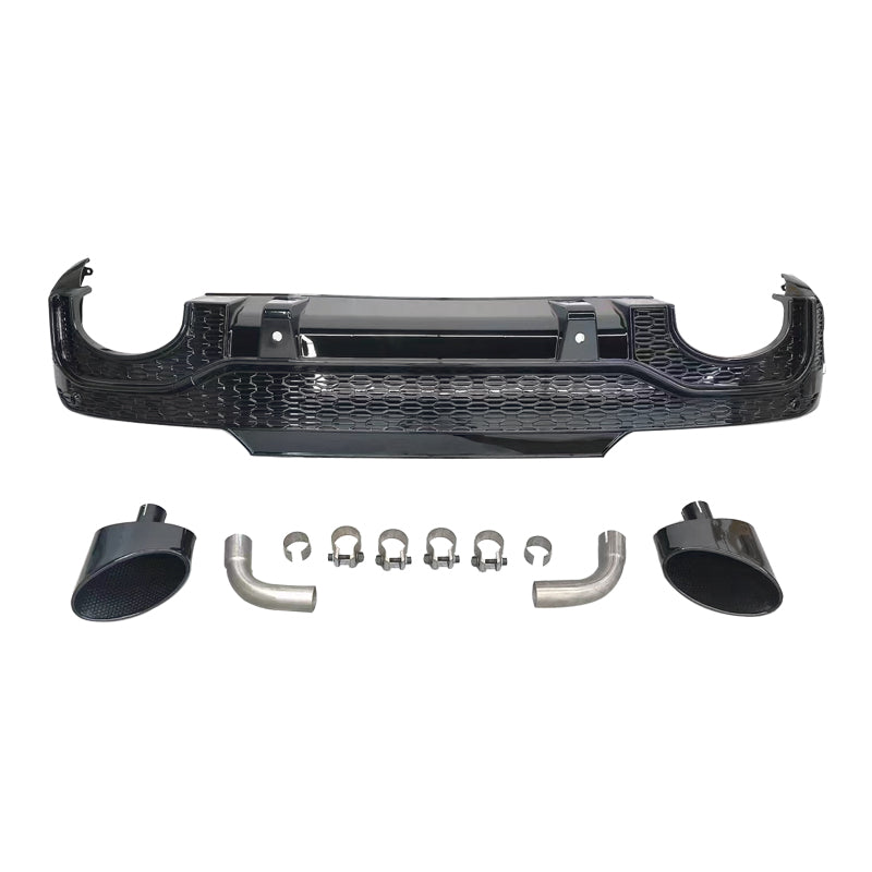 2019-2025 For Audi Q5 SQ5 B9 B9.5 To RSQ8 Style Rear Bumper Diffuser With Exhaust Tips